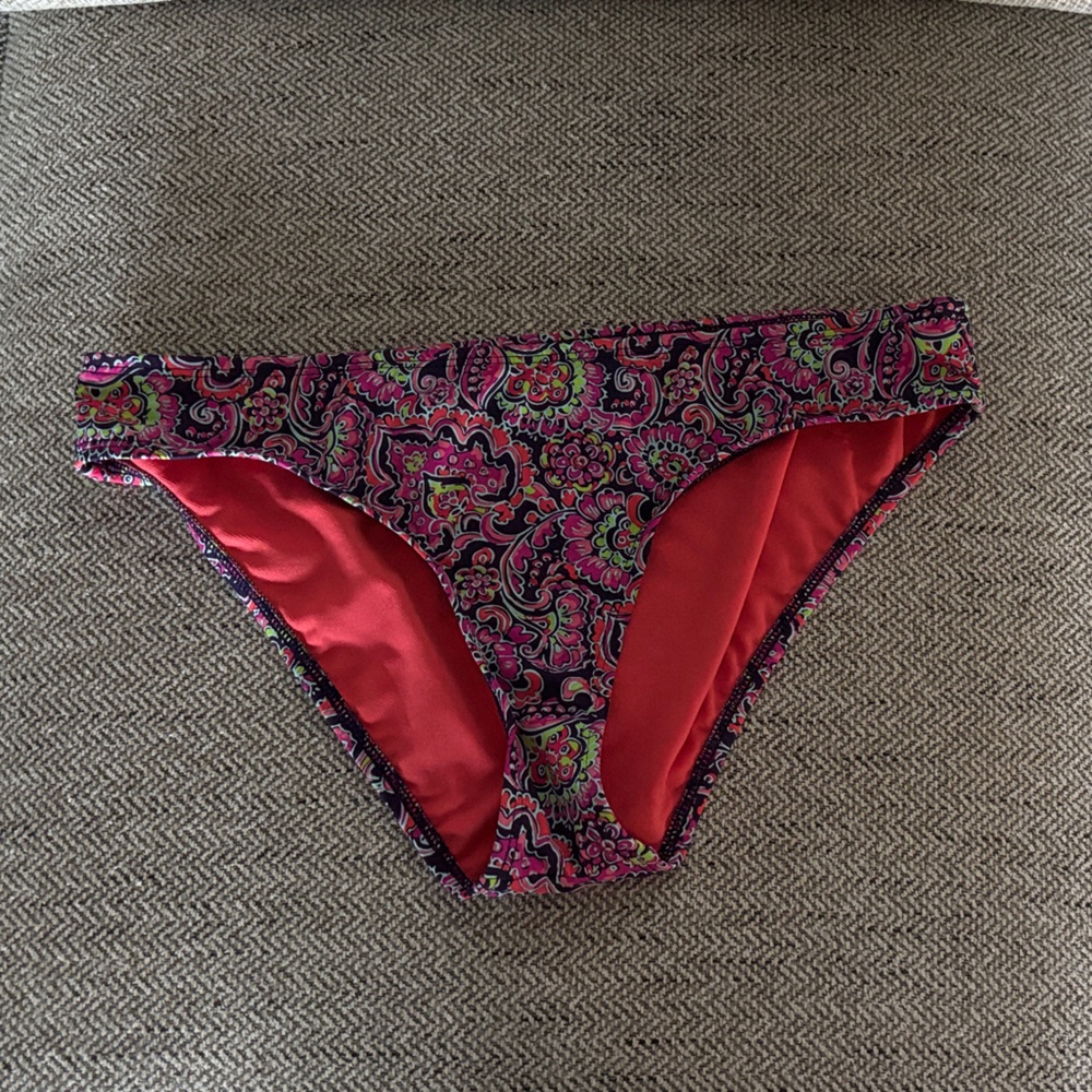 Carve Designs Pink and Green Paisley Swim Bottom